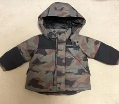 BLEEZE ブリーズ　迷彩柄 フード付きダウンコート100フード脱着可