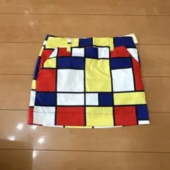 LOUDMOUTH ラウドマウス モンドリアン柄 ミニスカート L ゴルフウェア