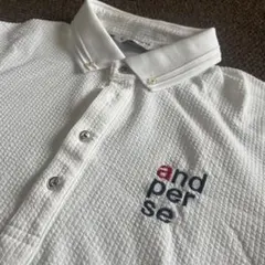 and per se ゴルフ　ホワイトポロシャツ Lサイズ