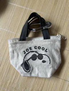 PEANUTS JOE COOL スヌーピー ミニポーチ カラビナ付き