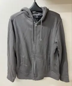 H&M グレー フルジップ フード付きパーカー