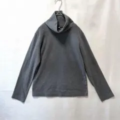 UNIQLO フリース タートルネック トップス グレー M相当 長袖