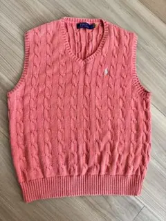Polo Ralph Lauren ケーブルニットベスト ピンク Lのサムネイル