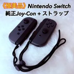 【極美品】Nintendo Switch 純正ジョイコン+ストラップ