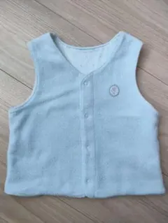 新生児から bebe リバーシブルベスト水色
