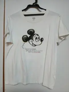 クリーニング済み ユニクロ UT ミッキーTシャツ XL 白