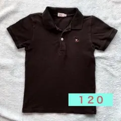 ミキハウス　ダブルビー　半袖ポロシャツ　120  黒