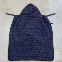 ユニクロ キルティング ブランケット フード付き リバーシブル ネイビー