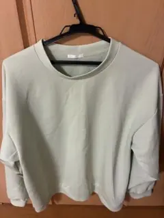 (美品)薄い緑色 クルーネック スウェット