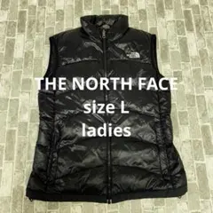 N496♪ ザノースフェイス　レディース　アコンカグアベスト　L ブラック