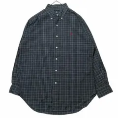 ラルフローレン BD長袖シャツ チェック柄 ポニー刺繍 春秋 US古着e25