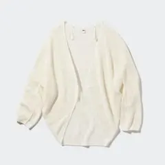 UNIQLO ユニクロ 3Dメッシュカーディガン 羽織り ホワイト 白