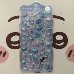 ボンボンドロップシール そらねこボンボン オーロラ みずいろ
