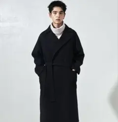 Lui's 2024AW 黒コート　ロングコート　S