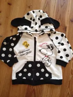 PEANUTS スヌーピー ドット柄パーカー 95