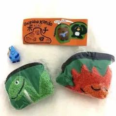 daisukekondo ガチャガチャ　もこもこポーチ　めじるしアクセサリー