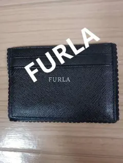 FURLA ブラック レザー カードケース