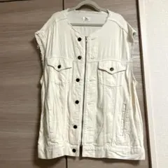 セポ リメイクカラーデニムベスト オフホワイト