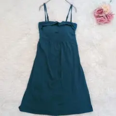 UNIQLO カップ付きキャミワンピース ダークグリーン 深緑 L