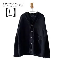 0027 UNIQLO +J プレミアムラムVネックカーディガンブラックLサイズ