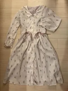 AnkRouge ワンピース　長袖　くすみピンク　アンクルージュ