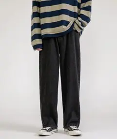 モノマート　リラックスルーズストレート ウォッシュデニムパンツ　MONOMART