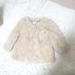 ラビットファージャケット　コート　アイボリー　ホワイト　インフィニティ