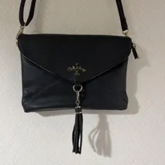 【Bleu Bleuet】ショルダーバッグ タッセル付き 黒のサムネイル