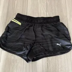 PUMA ランニングショーツ M ブラック ストライプ