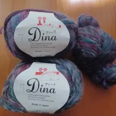 ハマナカDina 毛糸 2玉と余り糸セット　まとめ売り