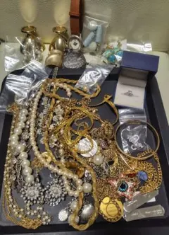 整理品 まとめ売り 18K メッキ 24GP パール イミテーション747.5g