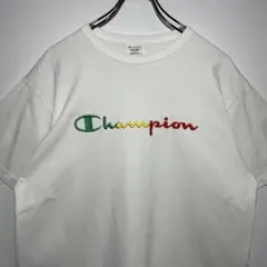 Champion チャンピオン　Tシャツ　サイズM デカロゴ　カラフル　古着