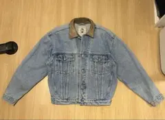 80~90年代 BANANA REPUBLIC デニムジャケット 襟レザー