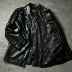 美品 REPORTAGE RGA レポルタージュ 本革 カーコート ブラック