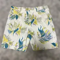 【未使用】定価1.8万 St ANDREWS パームリーフプリントショートパンツ 未使用】定価1.8万 St ANDREWS パームリーフプリントショートパンツ