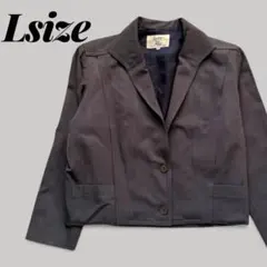 vintage ノーカラージャケット 短丈 ウール100% 昭和レトロ 古着