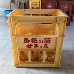 清酒専用通箱》P箱 お酒ケース コンテナ 一升瓶 踏み台 昭和レトロ