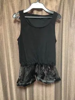 EGOISTエゴイストチュール切り替えペプラムタンクトップ