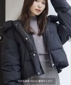 MERCURYDUO ブラック ショートダウンコート　フリーサイズ