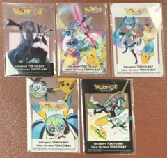 ポケモン　初音ミク　ららぽーと東京ベイ限定　クリアカード　全5種フルコンプ