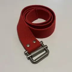 ラルフローレン レッド キャンバス ベルト バックル
