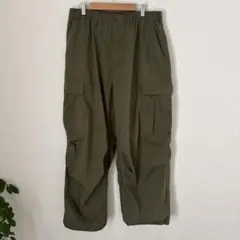 GUスーパーワイドカーゴパンツ　カーキ　Lサイズのサムネイル