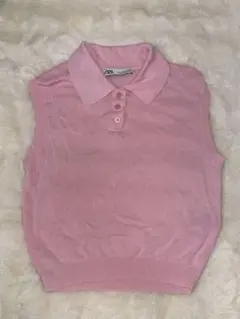 ZARA ピンク タンクトップ ニット