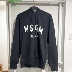 MSGM ブラック フード付きスウェット