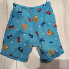 クマと車柄 半ズボン 70cm~80cm