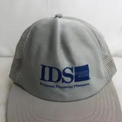 【USA製】USA古着　IDS　アメリカ企業　ビンテージ　メッシュキャップ　灰色