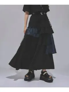 ほぼ未使用】HARE アシメイレヘムティアードスカート 青 サテン - メルカリ