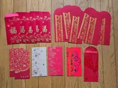 春節　お年玉 ぽち袋 ポチ袋 旧正月の赤い封筒 祝儀袋