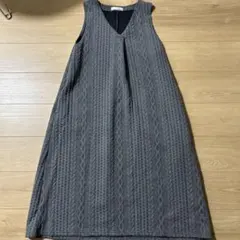 ⭐︎最終値下げ⭐︎シューラルー　グレー ノースリーブ ニットワンピース