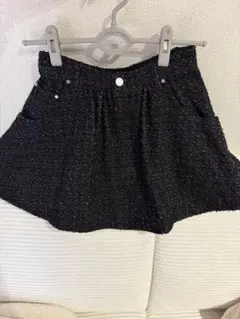 EIMY ISTOIRE ツイードライクデニムミニスカート （BLACK）